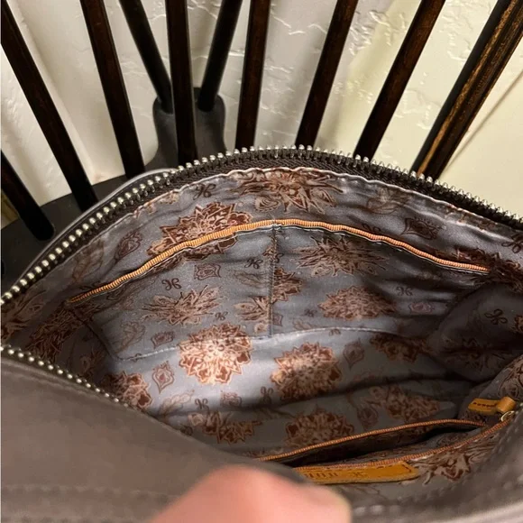 Hobo Original Lorna Gray Leather Crossbody Bag Purse Shoulder Bag - Picture 7 of 7